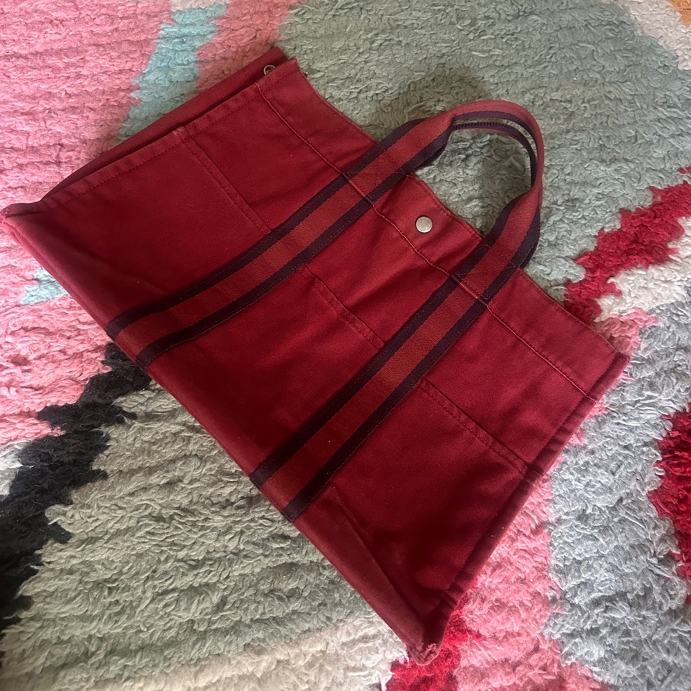 Hermes Red Tote Bag